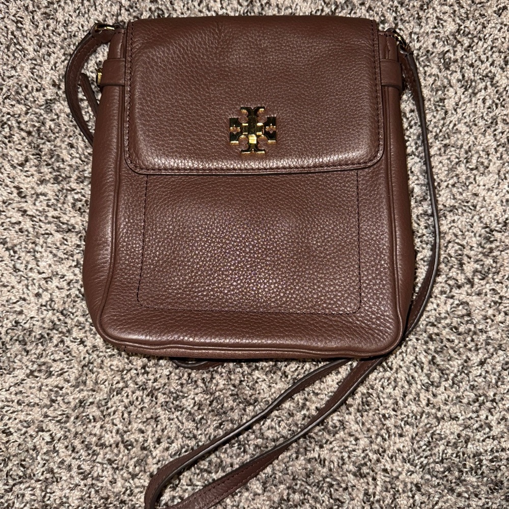 Tory Burch Brown Leather Crossbody Bag